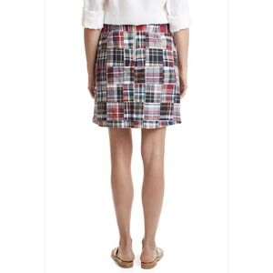Castaway Nantucket Ali Mini Skirt Sconset Patch Madras 100% Cotton Multi Size 6‎